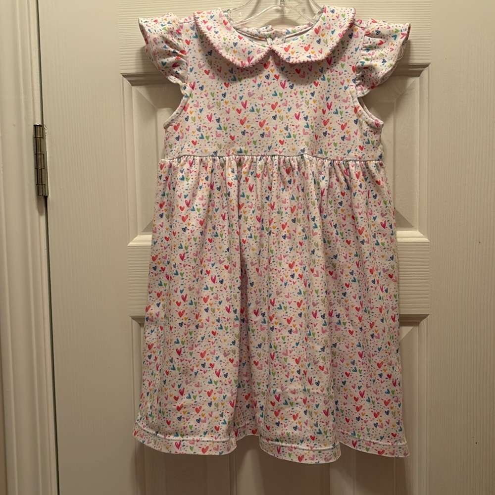 Peggy Green LeLe Dress Rainbow Hearts